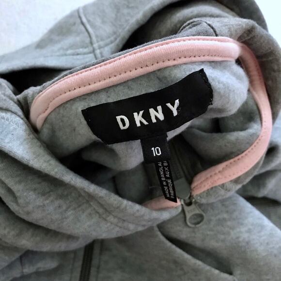 DKNY NWOT Full Zip Hoodie Girls 10 - Picture 11 of 11